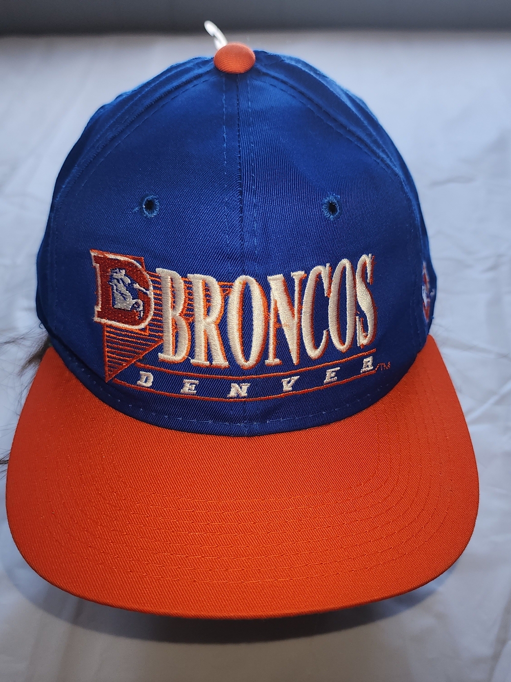 Vintage Denver Broncos Two-Tone Blue and Orange Snapback Hat